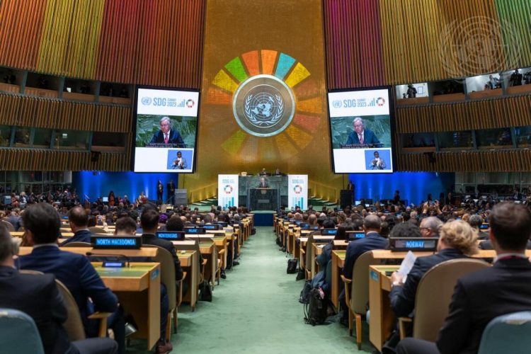 Secretário-geral da ONU discursa na abertura do debate da 78ª sessão da Assembleia Geral, no dia 19 de setembro de 2023/Foto: © Foto da ONU/Cia Pak.